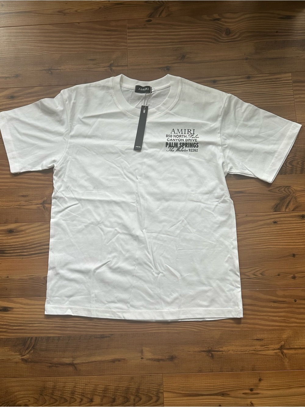 AMIRI White Palm Springs Logo Chest Short-Sleeve Tee